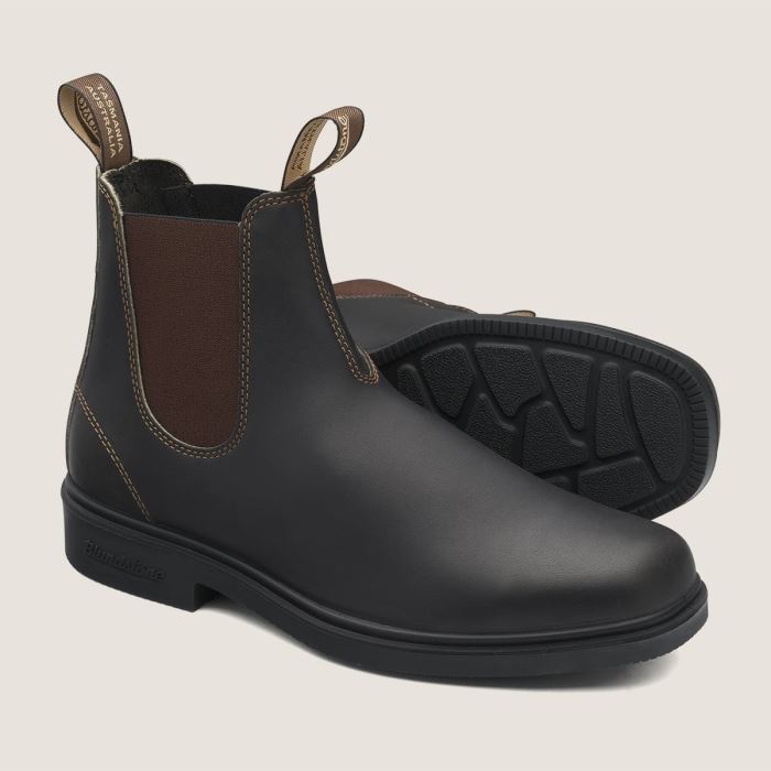 Men's Blundstone Dress Chelsea Boots Stout Brown