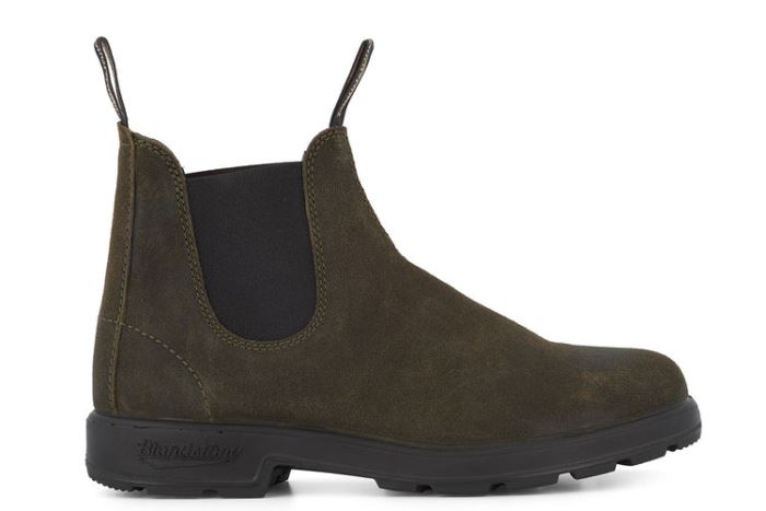 Men's Suede Boots 1615 Dark Olive Blundstone