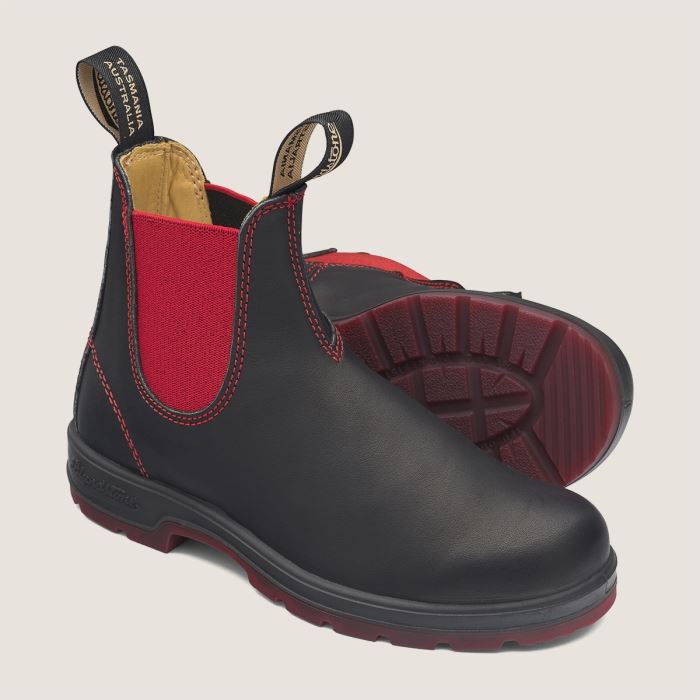 Blundstone Women's Classics Chelsea Boots Black/Red