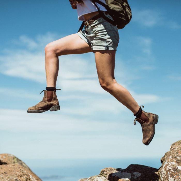 Blundstone Youth Dress Chelsea Boots Rustic Brown