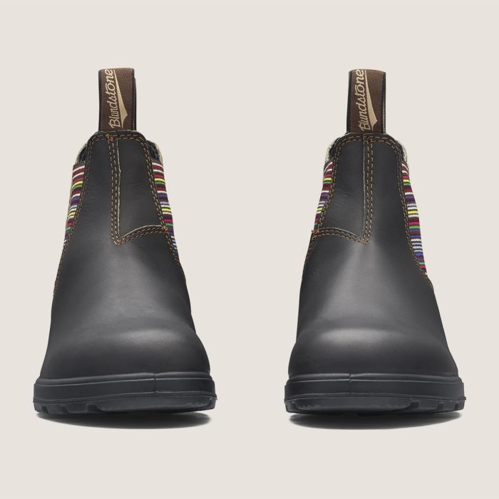 Women's Originals Chelsea Boots Stout Brown/Stripes Blundstone