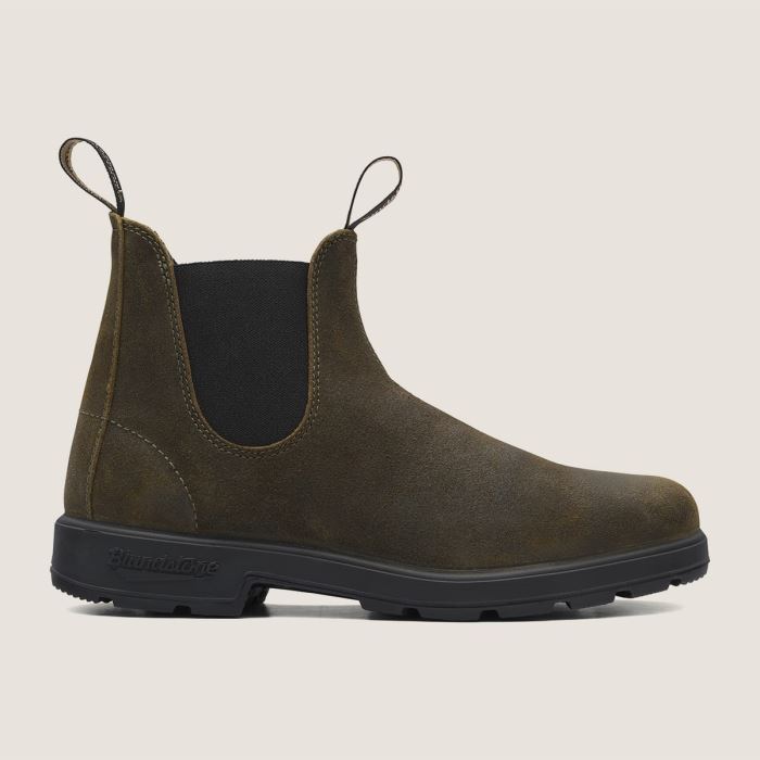 Blundstone Men's Originals Chelsea Boots Dark Olive Suede