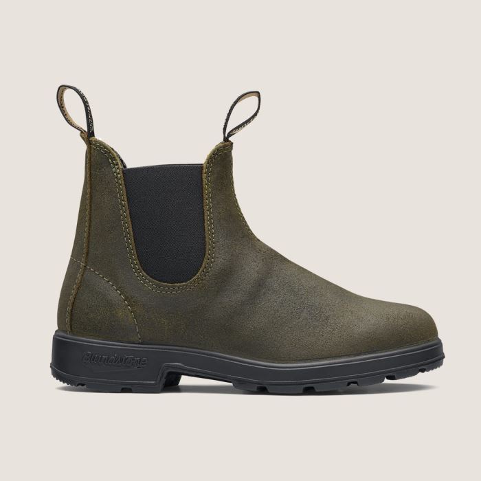 Women's Originals Chelsea Boots Dark Olive Suede Blundstone