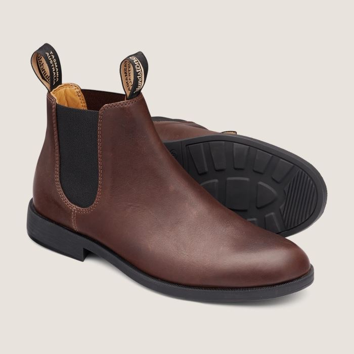 Men's Blundstone Dress Ankle Boots Chestnut Brown Special
