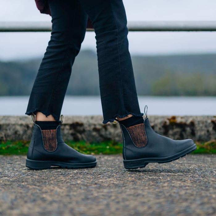 Blundstone Women's Originals Chelsea Boots Black/Gold Glitter