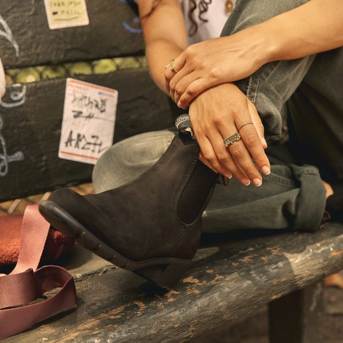 Blundstone Women's Series Heeled Boots Black Nubuck