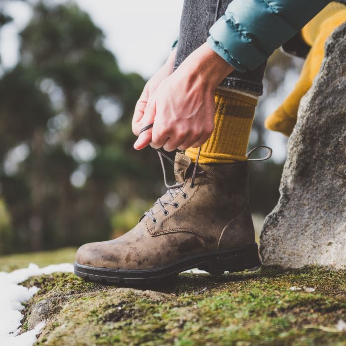 Women's Blundstone Originals Lace Up Boots Rustic Brown