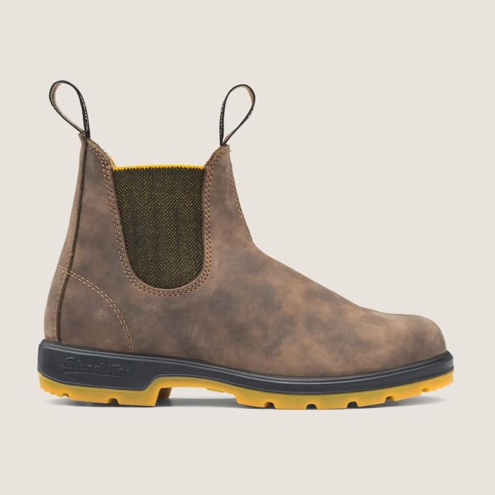 Men's Classics Chelsea Boots Rustic Brown/Mustard Blundstone