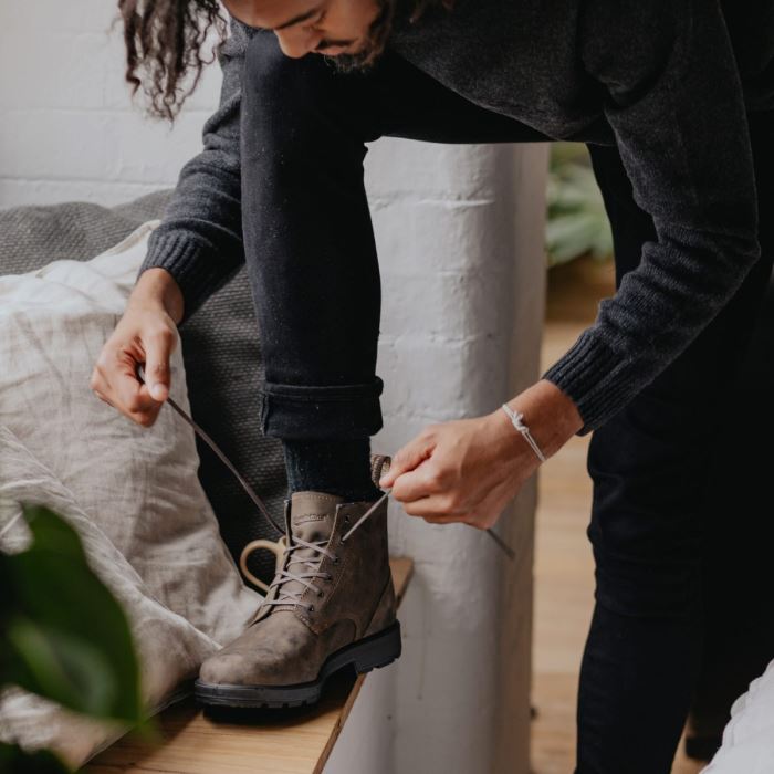 Blundstone Men's Originals Lace Up Boots Rustic Brown