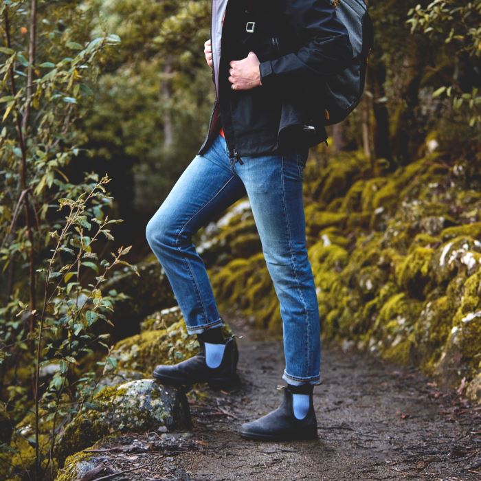 Blundstone Men's Originals Suede Boots Steel Grey/Blue