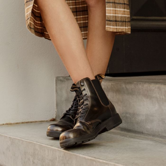 Blundstone Women's Originals Lace Up Boots Gold Brush