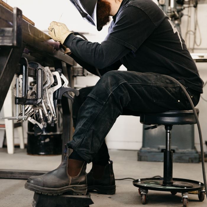 Blundstone Elastic Sided Series Work Boots Stout Brown