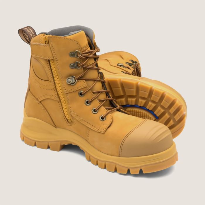 Blundstone Work Series Zip Up Boots Wheat