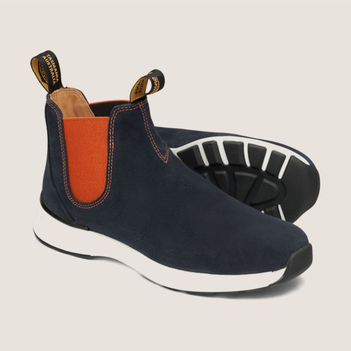 Women's Active Chelsea Boots Navy/Orange Blundstone