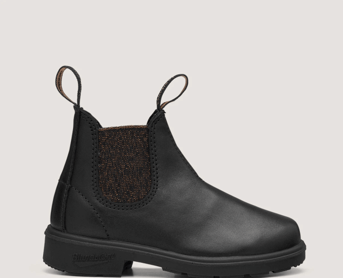 Blundstone Kids' Series Chelsea Boots Black/Gold Glitter