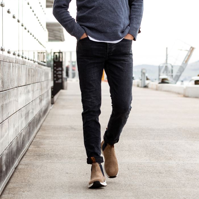 Men's Active Chelsea Boots Sand/Navy Blundstone