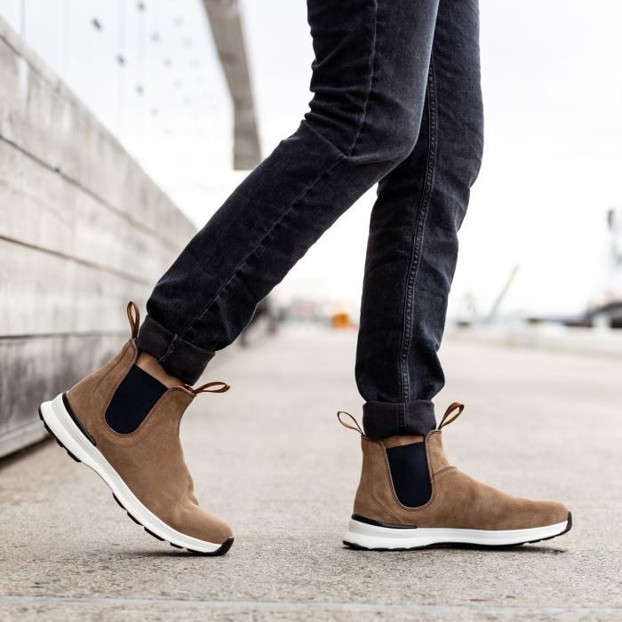 Men's Active Chelsea Boots Sand/Navy Blundstone