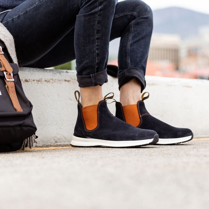 Blundstone Men's Active Chelsea Boots Navy/Orange